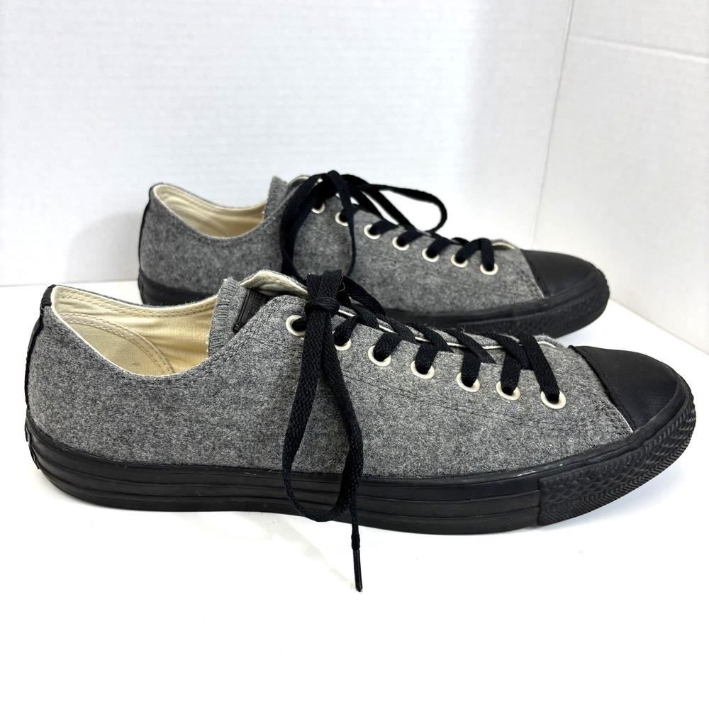 Converse All Star Ox Wizard Shoes Sneakers Mens Size‎ 11 Gray Wool Low Casual - Picture 2 of 13